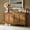 Acorn, variant on French Country Sideboard Buffet Server 4-Door Storage Cabinet with Adjustable Shelves & Wood Legs Walnut