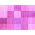 thumbnail image 1 of Ahgly Company Indoor Rectangle Checkered Pink Modern Area Rugs, 8' x 12', 1 of 4
