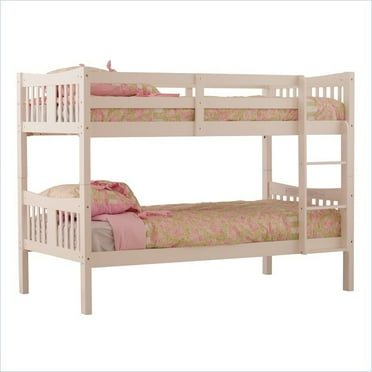 Mainstays Twin over Twin Metal Bunk Bed with Storage Bins, Black ...