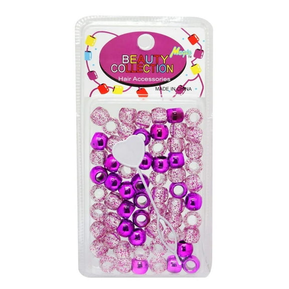Beauty Collection Purple Large Speckled Beads (MET2PUR)