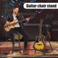 thumbnail image 3 of Guitar Stool with Padded Seat | Collapsible Chair with Guitar Stand & Retractable Hook | Adult Portable Folding Stool for Music Practice, 3 of 9