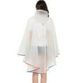 thumbnail image 2 of Women’s Transparent EVA Lightweight Raincoat Hooded Jacket for Hiking Travel, 2 of 9