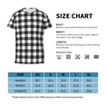 thumbnail image 2 of Wukai Black White Plaid Youth Unisex Short Sleeve T-Shirt for Boys, Girls, Teens, and Kids-Large, 2 of 7