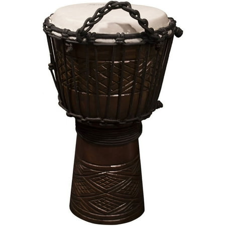 Sawtooth Tribe Series 8" Hand-Carved Congo Design Rope Djembe