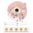 thumbnail image 6 of 13 Inch Round Placemats Set of 4, Pink Santa Christmas Non Slip Heat Insulation PP Table Mats, Merry Christmas Snowflake Washable Place Mats for Kitchen Dining Party Table Decor, 6 of 7