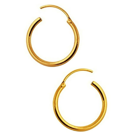 TINY HOOP Earrings, 18K gold filled, 8mm, with polish cloth, mini gift box & keeper bag, for cartilage,ears, lips,nose, An LCD Brand! SUPER TINY.., By Left (Best Hoop Earrings For Cartilage)