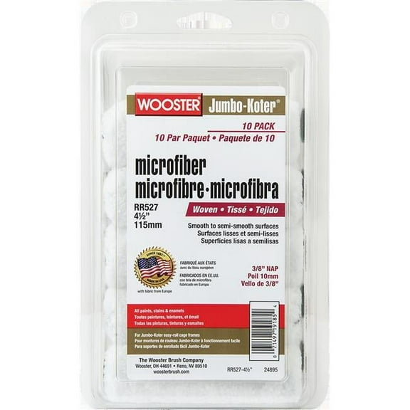Wooster RR527 4.5 in. Jumbo-Koter Micro Fiber Roller, Pack of 10