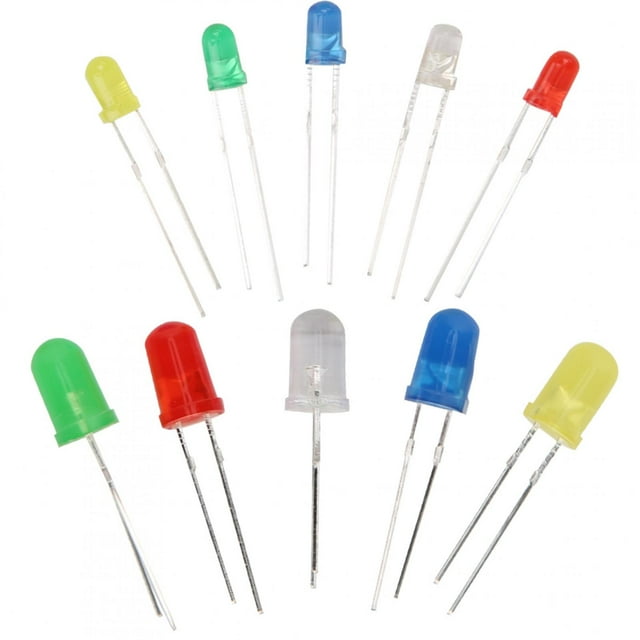 Luz LED, 300 piezas, 3 mm, 5 mm, componente electrónico LED, durabilidad probada en el tiempo
