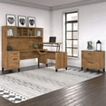 thumbnail image 3 of Bush Furniture Somerset 72" Single Pedestal Desk, Fresh Walnut, 3 of 8