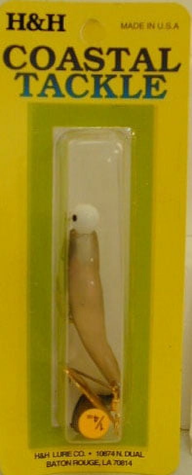 H&H Cocahoe 3" Minnow Jig Spin Softbait, Pearl & Black
