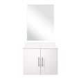 thumbnail image 2 of Elegant and Durable - 24-inch Glossy White Single Bath Vanity with Marble Top and Mirror for a Timeless Bathroom Upgrade, 2 of 3