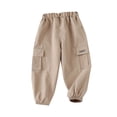 thumbnail image 6 of Boys Cargo Joggers Pants 2 Pack Elastic Waist Jogging Hiking Trousers Kids School Uniform Sweatpants 8-9T, 6 of 7