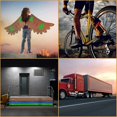 thumbnail image 5 of 6 Rolls Reflective Tapes 6 Colors Reflective Warning Tape Night Safety Sticker, Silver, Blue, Red, Yellow, Orange, Green (1 Inch X 60 Feet), 5 of 5
