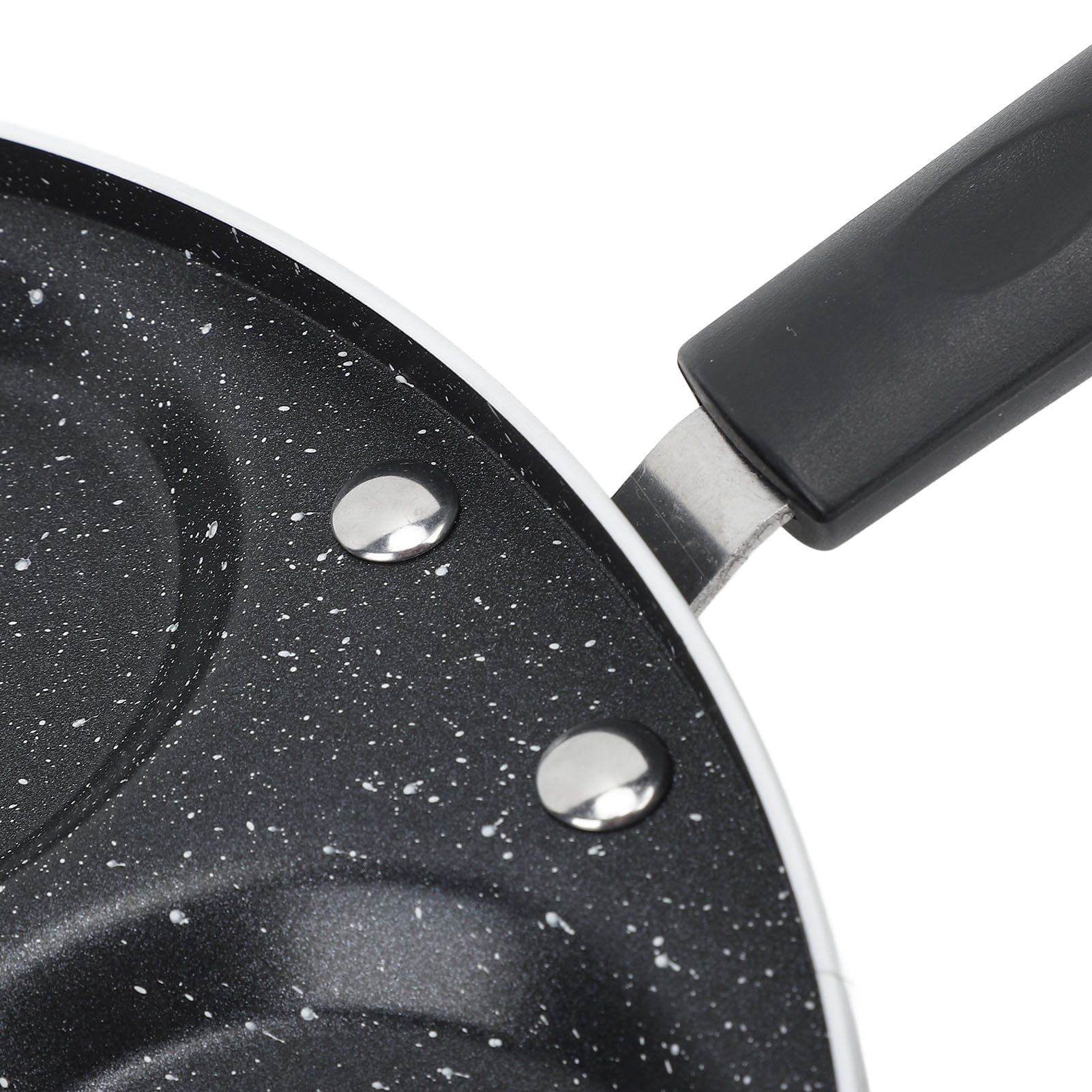 LAZIOEGR Premium Egg Frying Pan Non Stick Refined Iron Round Fried Cooker with Ergonomic Handle, Essential Household Supplies for Kitchen, Black Matte Finish, 10 Inches / 25.4 cm Size