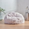 thumbnail image 2 of Noble House Rubani 5 ft Long Faux Fur Bean Bag Chair, Lavender, 2 of 7