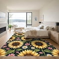thumbnail image 3 of ODIKA 4' x 6' Machine Washable Non-Slip Area Rug, bohemian floral High Traffic Rug, Yellow, 981086, 3 of 7