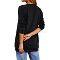 thumbnail image 3 of Women Dandelion Print Round Neck Long Sleeve Plain Shirt with Pockets, 3 of 6