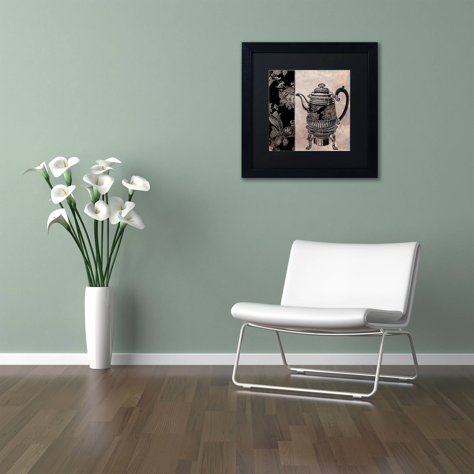 Trademark Fine Art "Victorian Table III" Canvas Art by Color Bakery Black Matte, Black Frame