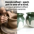 thumbnail image 5 of EFISPSS African violet pots, 6 inch ceramic easy self watering plant pot for busy plant lovers- Green Gradient | Natural Home Decor, 5 of 8