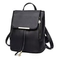 thumbnail image 1 of Mochila Mujer Bolsa Con Metalica Moda Impermeable Casual Negro, 1 of 4