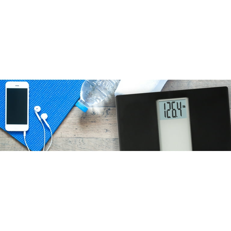 Digital Scale For Body Weight - Cordless Battery-operated Bathroom  Accessory With Large Lcd Display To Track Health And Fitness By Bluestone  (black) : Target