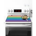 thumbnail image 2 of Stove Top Covers for Electric Stove, Rainbow Colored Kitchen Glass Ceramic Electric Cooktop Covers 28.5''x20.5'', HeatResistant Oven/Countertop Protector, 2 of 3