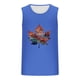 thumbnail image 4 of Camiseta sin mangas de cuello redondo para hombre, informal, a la moda, sin mangas, con estampado, cuello redondo, deportiva, de poliéster, 4 of 5