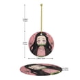 thumbnail image 4 of Kamado Nezuko Christmas Ceramic Round Ornaments Print Decorative Hanging Ornaments For Xmas Tree Holiday Party Decoration 1 Pcs, 4 of 9
