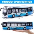 thumbnail image 4 of 1/42 Diecast Bus Toys Cars, 11.8"Metal City Bus Toy Vehicles with Light Up and Open-able Doors , Holiday gifts for boys and girls aged 3-12, 4 of 7