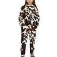 thumbnail image 2 of DISNIMO Cow Print Hoodie Boys Pullover Hoodies for Boys Hoodies Sets Boys 2 Piece Hoodie Sweatsuit Sets for Boys Size 6-7 Hoodies Set for Boys Hooded Sweatshirt with Pockets Crew Neck Hoodie, 2 of 7