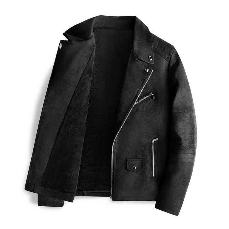 ジャケット・アウター VINTAGE WASHED LEATHER ZIP 2024 Men's Washed Leather Jacket Retro Slant Zipper Winter