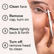 Finishing Touch Flawless Brows Eyebrow Hair Remover for Women, Electric Eyebrow Razor for Women with LED Light for Instant and Painless Hair Removal