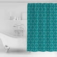 thumbnail image 4 of Teal Morocco Shower Curtains for Bathroom Waterproof Fabric Bath Curtains Decor Bath Tub Curtain Geometric Leaf Diamond Lattice Abstract Decorative Shower Curtain Sets with 12 Hooks, 72x72 Inch, 4 of 6
