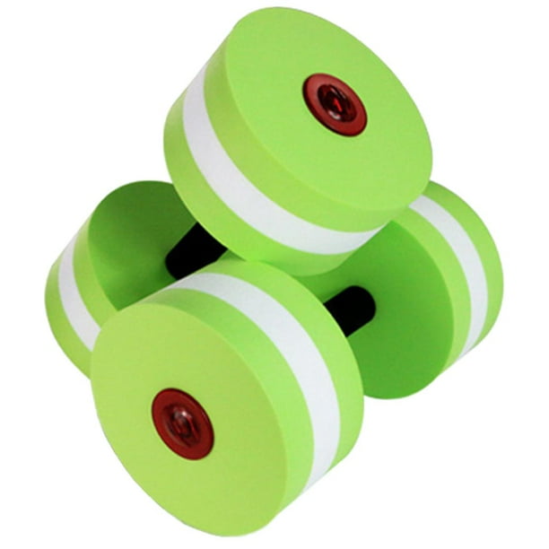 Máquina de ejercicios de fitness con mancuernas de espuma EVA para piscinas acuáticas y natación Verde