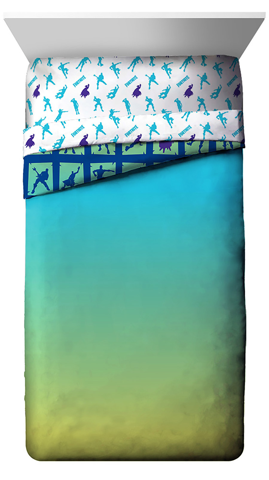 Fortnite Boogie 5 piece Twin Bed-in-a-Bag, 100% Microfiber, Blue