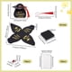 thumbnail image 4 of 50 juegos de cajas de regalo para graduación: cajas para dulces, birrete con borlas rojas, cabujones de madera con borlas, bolsas de celofán con cabujones. Decoración para cajas., 4 of 9