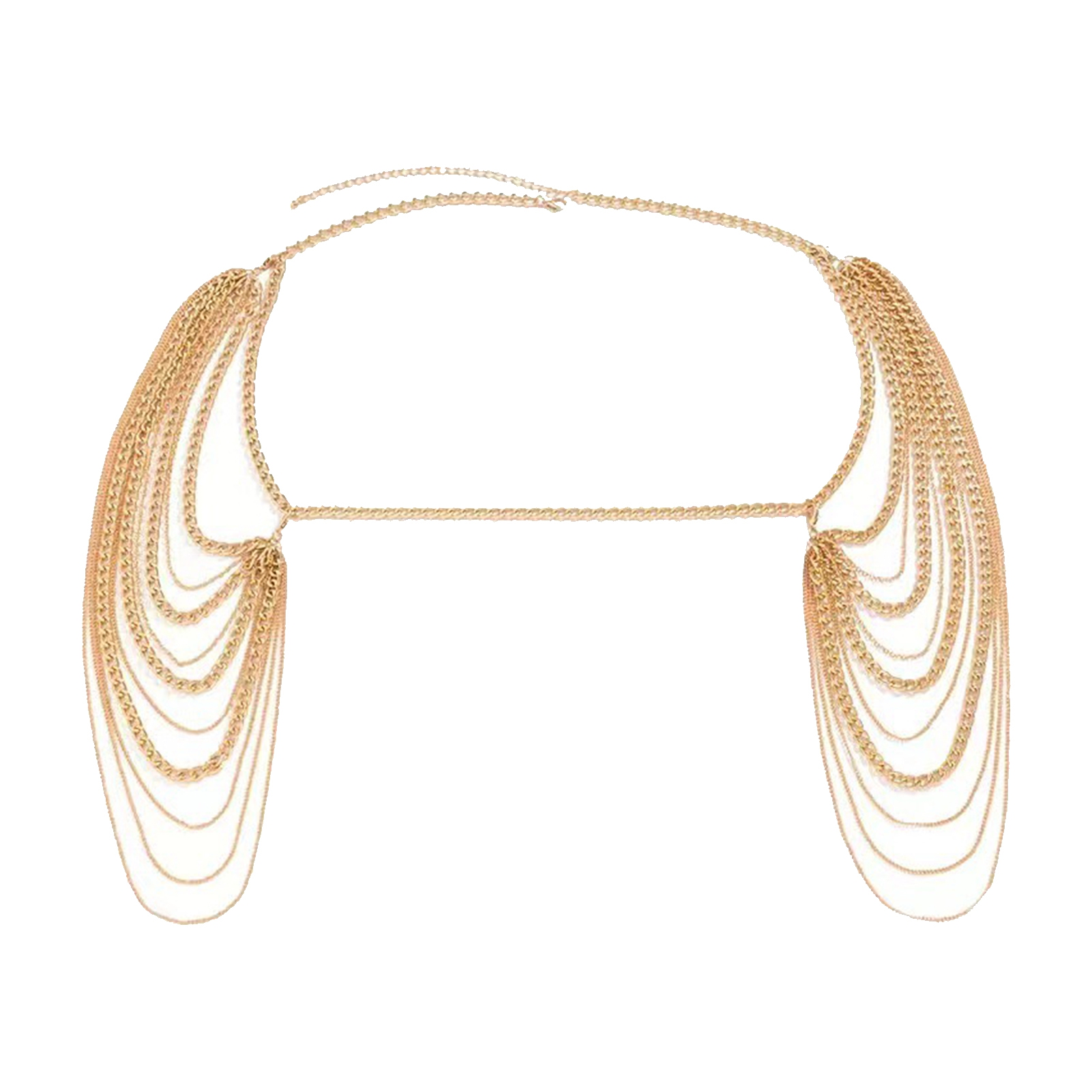 Chaîne De Soutien-gorge En Métal Punk - Transparente, Rouge, Style Multicouche, Accessoire Femme Pour Tenue Audacieuse