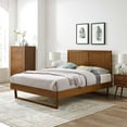 thumbnail image 2 of Platform Bed Frame, King Size, Wood, Brown Walnut, Modern Contemporary Urban Design, Bedroom Master Guest Suite, 2 of 10