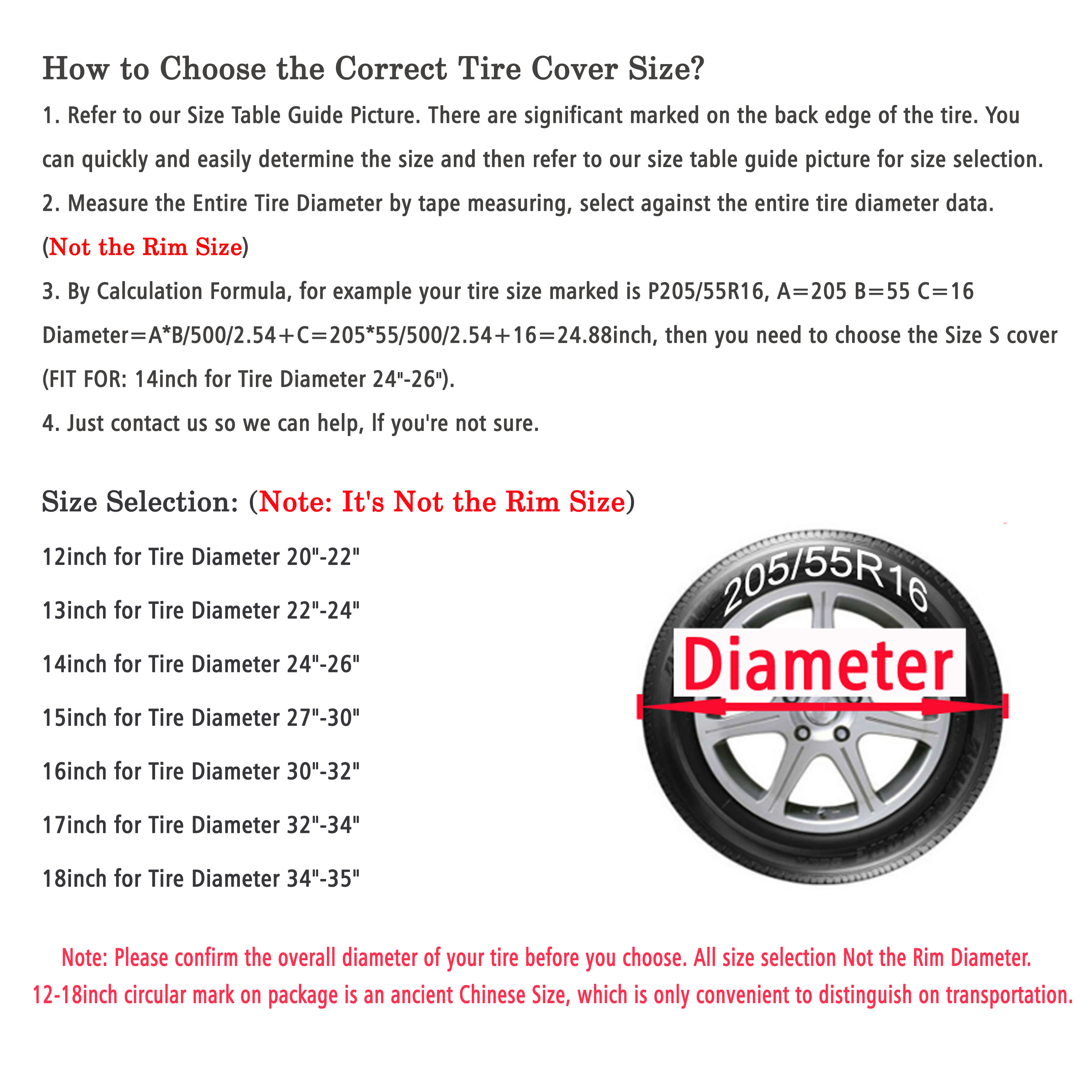Moonet PVC Thickening Leather Spare Tire Wheel Cover for Car Truck SUV  Camper Trailer Universal Fit RV JP FJ, R18 XXL Black (for Overall Wheel  Diameter 34-35 inch)