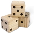 thumbnail image 2 of Open Box Yard Games Giant 3.5 Inch Wooden Dice Set with Scorecards & Case, 2 of 11