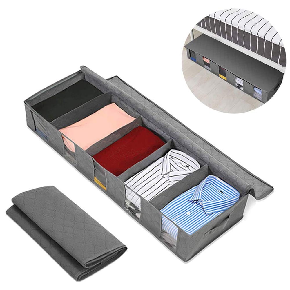 Nonwoven bed storage box folding quilt storage bag wardrobe clothes