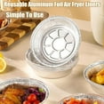 thumbnail image 2 of Reusable Aluminum Foil Air Fryer Liners, Non-Stick Round Aluminum Foil Air Fryer Liners, for Air Fryers Baking Cooking (50pcs, 7in), 2 of 7
