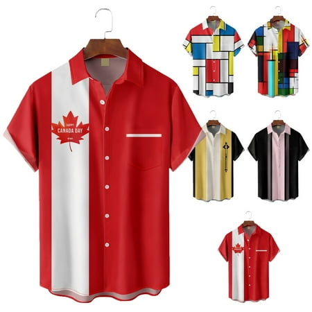 

Mens Short Sleeve Hawaiian Shirt Fashion Classic Tops Sizes Kids-Adult Unisex