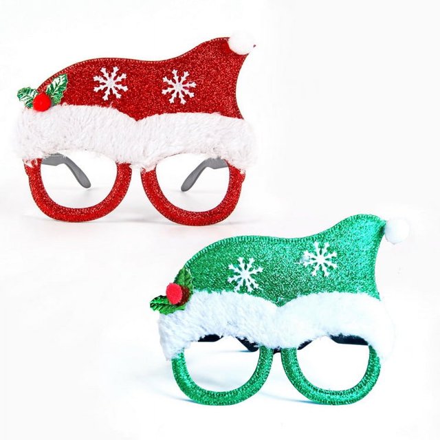 Gran oferta de gafas para fiesta de Navidad para niños y adultos, montura de gafas con purpurina navideña, gafas de fiesta de año nuevo de varios estilos, promociones