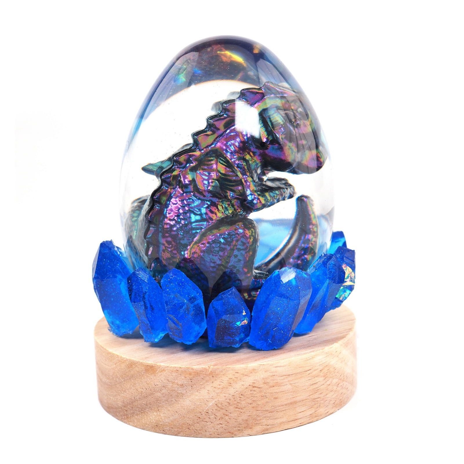 D-GROEE 1 Set Dragon Egg Silicone Mold, Dragon Egg Mold for Resin Casting with Lamp Base, 3D Dragon Egg Silicone Mold Set for DIY Resin Epoxy Casting Craft, Polymer Clay, Home Decoration, Gift