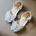 thumbnail image 6 of Silver Children'S Fashion Footwear With Bow Details, Soft Sole Microfiber Leather For Princess Themed Wear, 6 of 9
