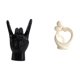 thumbnail image 1 of Estatua de resina con gesto de roca, escultura abstracta moderna creativa, decoración única, adecuada para sala de estar, dormitorio, oficina, regalo., 1 of 8