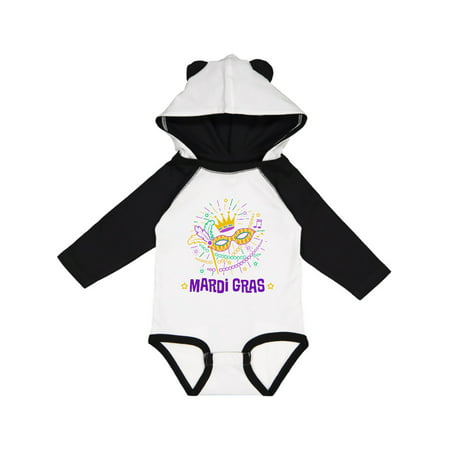 

Inktastic Mardi Gras Party Crown Mask Gift Baby Boy or Baby Girl Long Sleeve Bodysuit