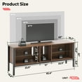 thumbnail image 5 of Bestier Modern TV Stand for TVs up to 70", Console Table with RGB LED Ligths & Open Storage, Walnut, 5 of 8