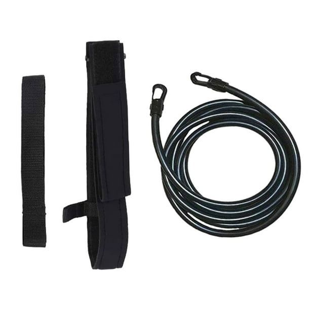 Wosthever TPE nada con facilidad usando un cinturón de entrenamiento cómodo y ajustable accesorios de natación cinturón de entrenamiento Deportes acuáticos negro-4metros